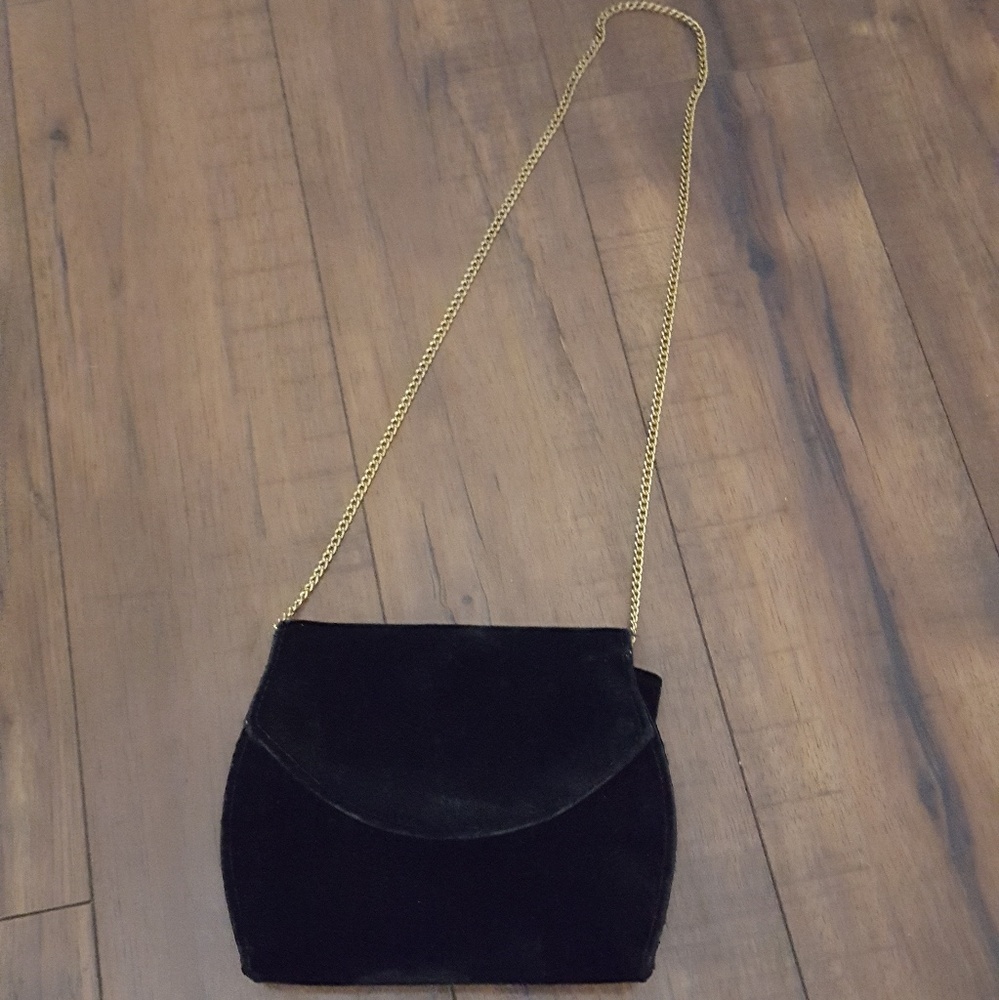 Vintage - Black Velvet Clutch/Shoulder Bag